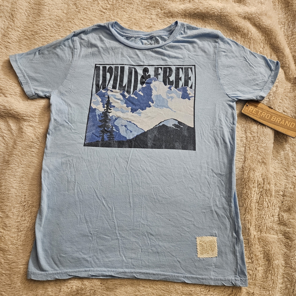 Retro Brand Blue Graphic Tee